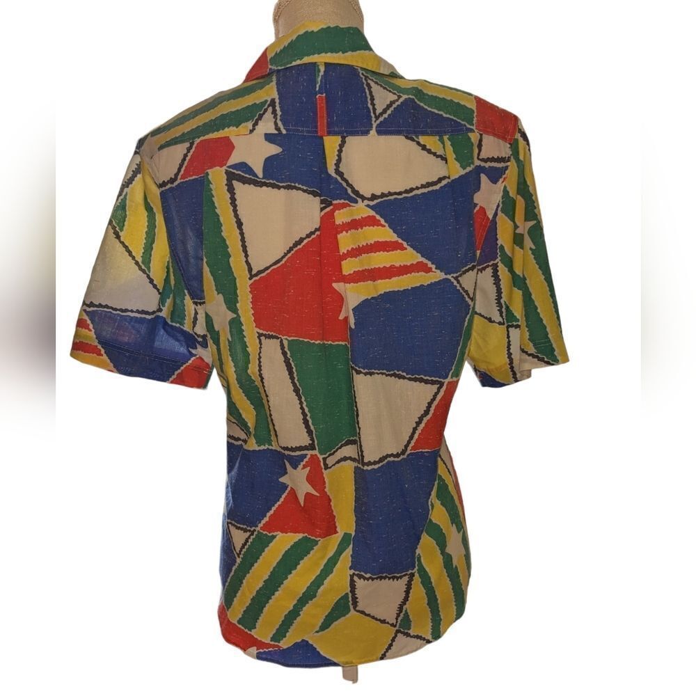 Lady Arrow vintage Rainbow abstract print top - Picture 4 of 6